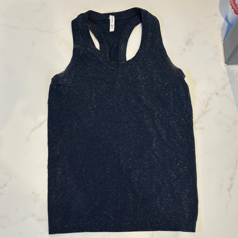 Athleta Black Glitter Tank Top